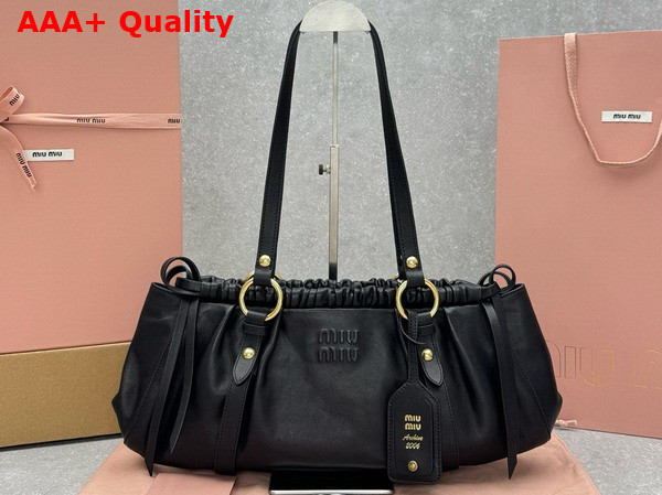 Miu Miu Nappa Leather Bag in Black 5BG289 Replica