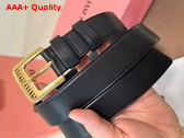 Miu Miu Nappa Leather Belt in Black 5CC545 Replica