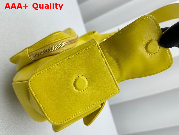 Miu Miu Nappa Leather Pocket Bag in Citron Yellow Replica