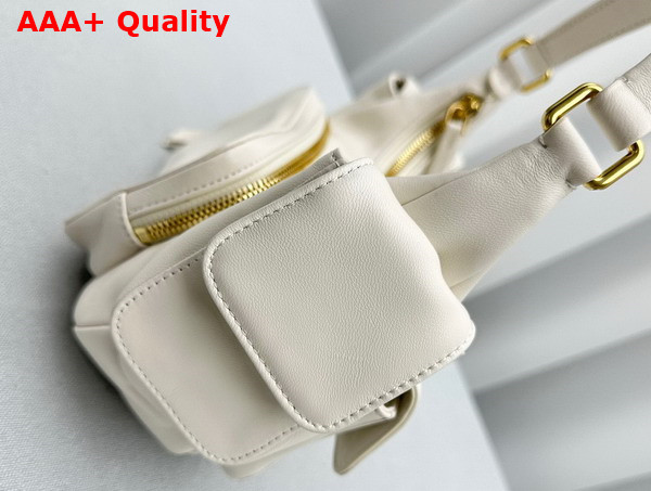 Miu Miu Nappa Leather Pocket Bag in White Replica