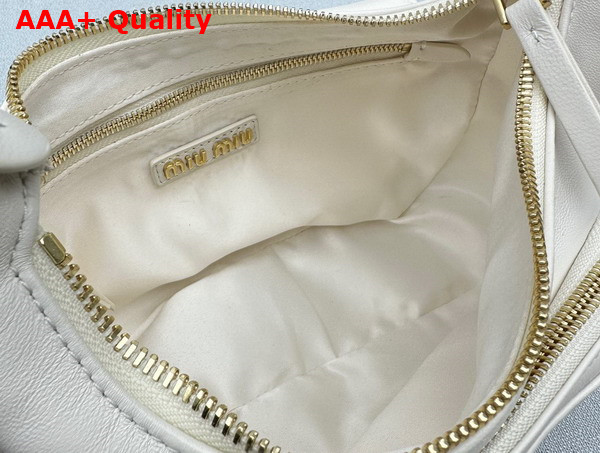 Miu Miu Nappa Leather Pocket Bag in White Replica