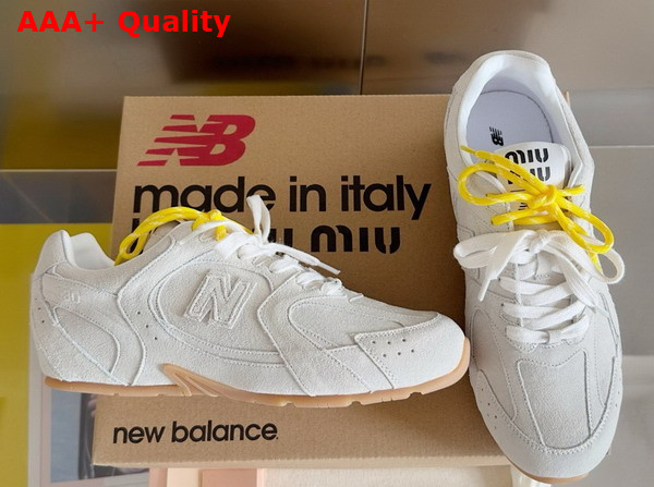 Miu Miu New Balance X Miu Miu 530 SL Suede Sneakers in White Replica