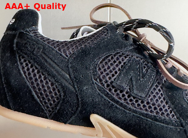 Miu Miu New Balance X Miu Miu 530 SL Suede and Mesh Sneakers in Black Replica