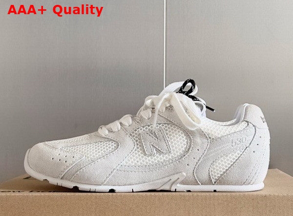 Miu Miu New Balance X Miu Miu 530 SL Suede and Mesh Sneakers in White Replica