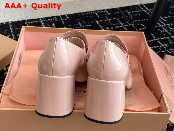 Miu Miu Patent Leather Penny Loafers in Pink Replica