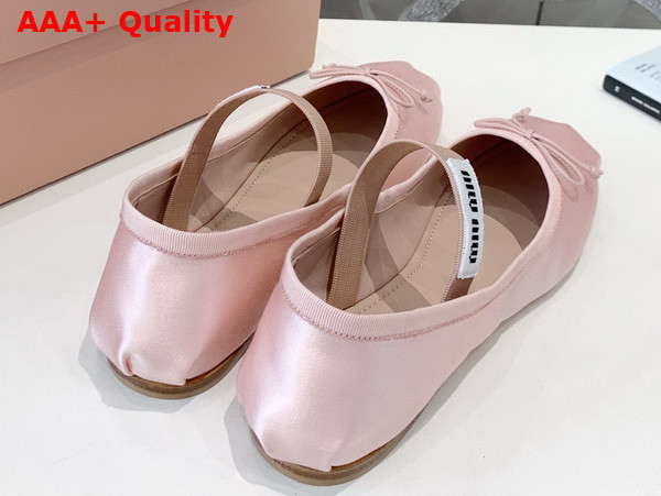 Miu Miu Satin Ballerinas in Orchid Pink 5F794D Replica