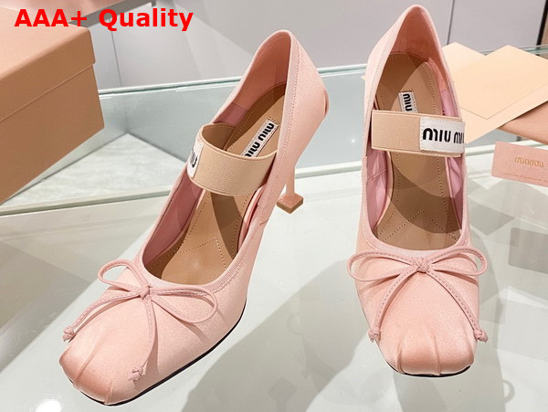 Miu Miu Satin Pumps in Orchid Pink 5I793D Replica