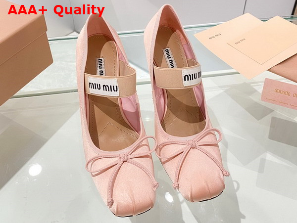 Miu Miu Satin Pumps in Orchid Pink 5I793D Replica