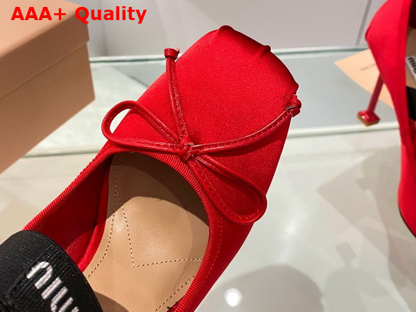 Miu Miu Satin Pumps in Red 5I793D Replica