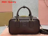 Miu Miu Small Arcadie Leather Bag in Briarwood 5BB142 Replica