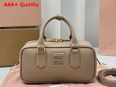 Miu Miu Small Arcadie Leather Bag in Cameo 5BB142 Replica