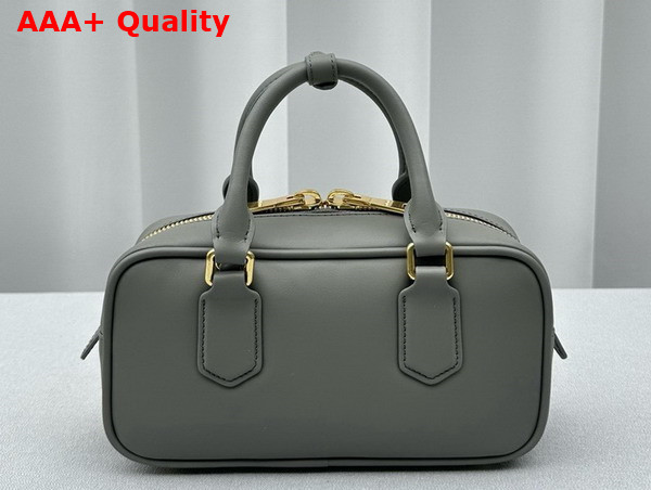 Miu Miu Small Arcadie Leather Bag in Grey 5BB142 Replica