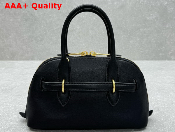 Miu Miu Small Aventure Nappa Leather Top Handle Bag in Black 5BB169 Replica