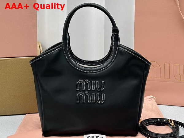 Miu Miu Small IVY Leather Bag in Black Replica