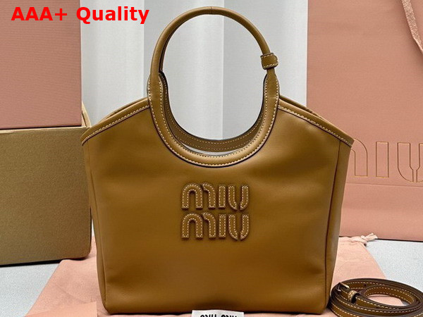 Miu Miu Small IVY Leather Bag in Caramel Replica