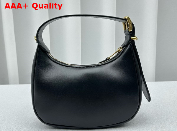 Miu Miu Small Leather Hobo Bag in Black 5BC161 Replica