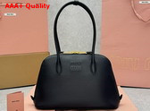 Miu Miu Small Leather Top Handle Bag in Black 5BA290 Replica