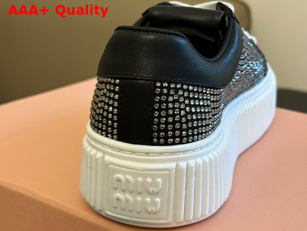 Miu Miu Strass Sneaker in Black Replica