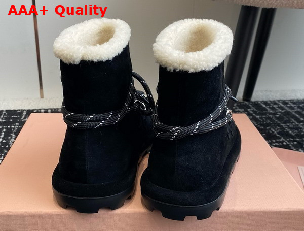 Miu Miu Suede Booties in Black Replica