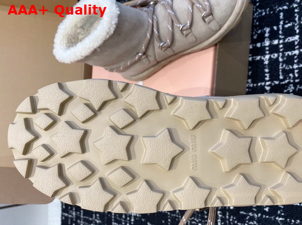 Miu Miu Suede Booties in Desert Beige 5T314E Replica