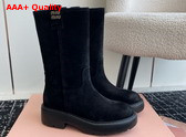 Miu Miu Suede Boots in Black 5U270E Replica