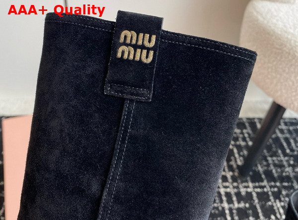 Miu Miu Suede Boots in Black 5U270E Replica