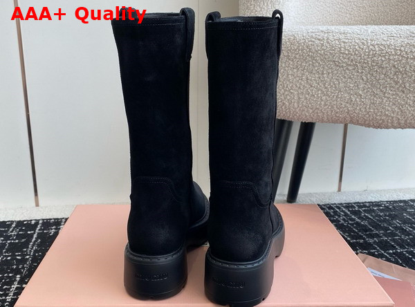 Miu Miu Suede Boots in Black 5U270E Replica