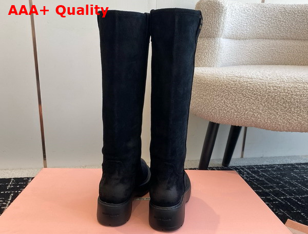 Miu Miu Suede Boots in Black 5W971D Replica