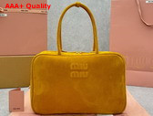 Miu Miu Suede Leather Beau Bag in Whiskey 5BB117 Replica