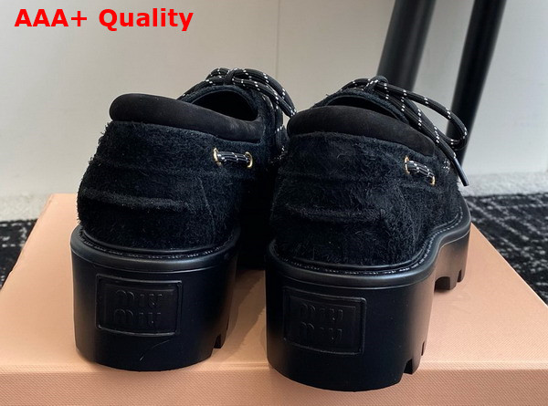 Miu Miu Suede Loafers in Black 5D293E Replica