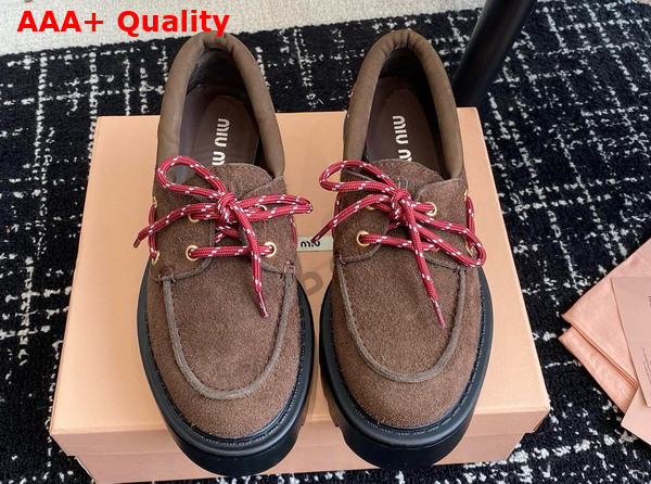 Miu Miu Suede Loafers in Sienna 5D293E Replica