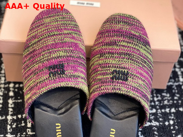 Miu Miu Wool Slippers in Coral 5S368E Replica