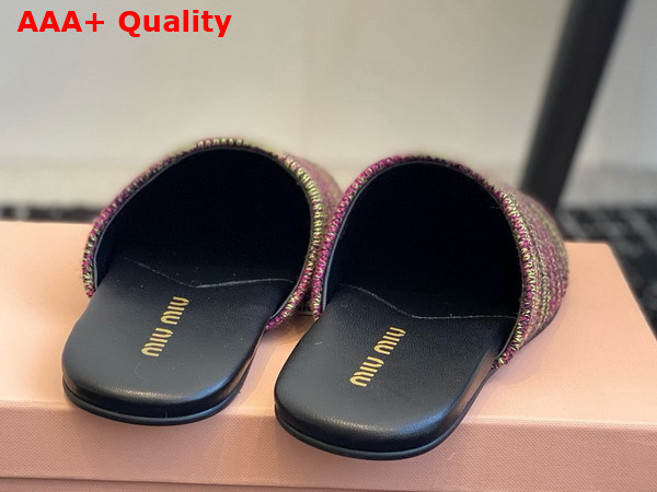 Miu Miu Wool Slippers in Coral 5S368E Replica