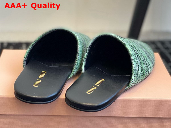 Miu Miu Wool Slippers in Green 5S368E Replica