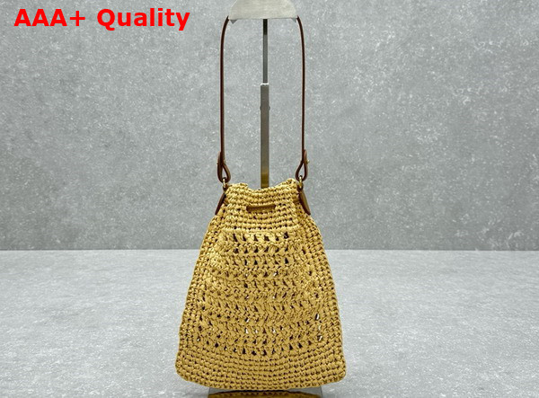 Miu Miu Woven Fabric Mini Bag Beige Cognac 5ND016 Replica