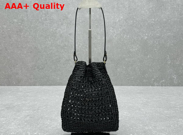 Miu Miu Woven Fabric Mini Bag Black Tan 5ND016 Replica