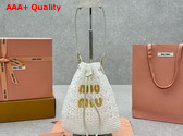 Miu Miu Woven Fabric Mini Bag White Beige 5ND016 Replica