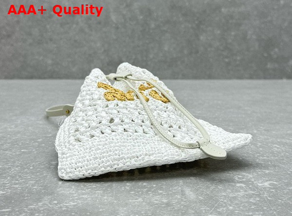 Miu Miu Woven Fabric Mini Bag White Beige 5ND016 Replica