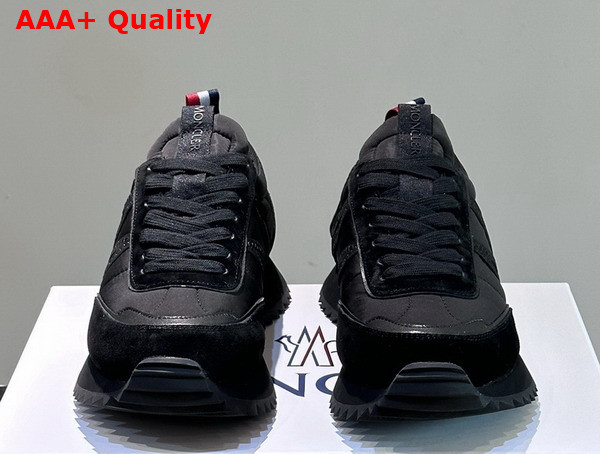 Moncler Pacey Nylon and Suede Sneakers in Black Replica