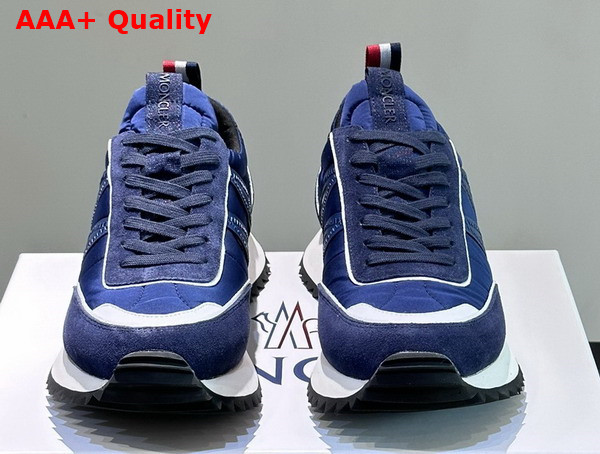 Moncler Pacey Nylon and Suede Sneakers in Blue Replica