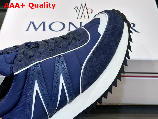 Moncler Pacey Nylon and Suede Sneakers in Blue Replica