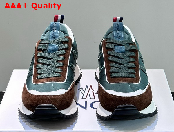 Moncler Pacey Nylon and Suede Sneakers in Green Replica