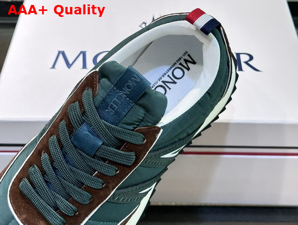 Moncler Pacey Nylon and Suede Sneakers in Green Replica