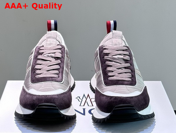 Moncler Pacey Nylon and Suede Sneakers in Grey Replica