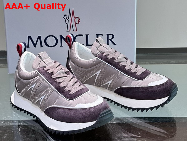 Moncler Pacey Nylon and Suede Sneakers in Grey Replica