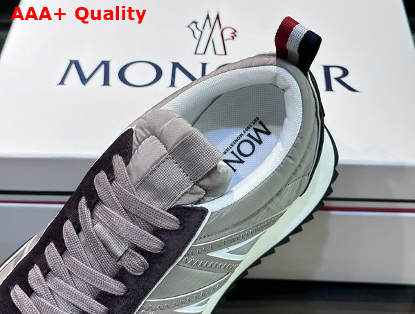 Moncler Pacey Nylon and Suede Sneakers in Grey Replica