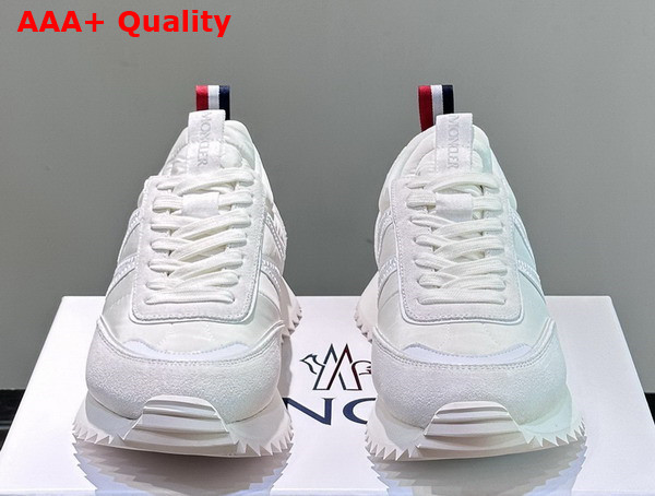 Moncler Pacey Nylon and Suede Sneakers in Milk White Replica