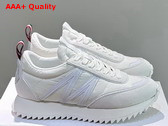 Moncler Pacey Nylon and Suede Sneakers in Milk White Replica