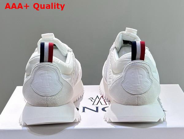 Moncler Pacey Nylon and Suede Sneakers in Milk White Replica