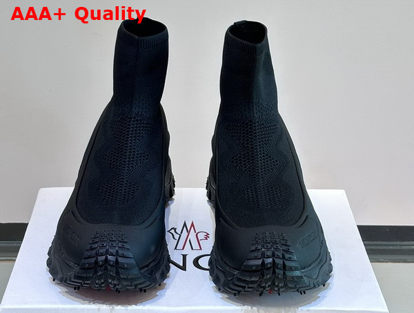 Moncler Trailgrip Knit High Top Sneakers in Black Replica